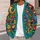 Colorful Folk Art Chickens for Farmhouse Style and Creative Everyday Layering for Women All-over Print Knitted Cardigan - 5