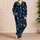 Moon And Star Nightscape For Relaxed Bedtime Comfort At Home For Women And Teens Satin Pajamas Set - 4