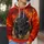 Charging Bison In Fiery Grassland For Bold Outdoor Adventures And Everyday Wear All-over Print Hoodie (Lightweight) - 5