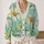 Blue Butterfly and Wildflower Garden for Relaxed Everyday Spring Style for Women All-over Print Knitted Cardigan - 2