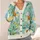 Blue Butterfly and Wildflower Garden for Relaxed Everyday Spring Style for Women All-over Print Knitted Cardigan - 4