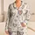 Heart Doodle Hearts For Cozy Valentine Evenings, Soft Romantic Gift For Girls At Home Satin Pajamas Set - 1