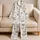 Heart Doodle Hearts For Cozy Valentine Evenings, Soft Romantic Gift For Girls At Home Satin Pajamas Set - 5
