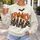 Spooky Mama Halloween Pumpkin Lettering for Festive Fall Family Celebrations All-over Print Knitted Sweater - 5