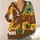 Brown Dachshund Garden Scene for Cozy Everyday Layering and Dog Lover Style All-over Print Knitted Cardigan - 4