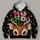 Christmas Reindeer and Candy Cane Letters for Festive Winter Celebrations All Season All-over Print Hoodie (Lightweight) - 4