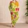 Watercolor Citrus Slice Summer Evenings Gift for Fruit Lovers and Vacation Days Satin Pajamas Set - 4