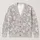 White Floral Sprigs for Soft Garden Days and Relaxed Everyday Layering All-over Print Knitted Cardigan - 1