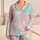 Pastel Shells And Starfish Seaside Resort Gift For Beach Getaways And Relaxing Nights Satin Pajamas Set - 1