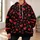 Red Hearts On Black For Valentine Romance And Everyday Love All-over Print Hoodie (Lightweight) - 6