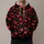 Red Hearts On Black For Valentine Romance And Everyday Love All-over Print Hoodie (Lightweight) - 1