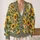 Golden Sunflower Blooms for Relaxed Everyday Country Style All-over Print Knitted Cardigan - 2