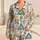 Retro Triangle Motif For Boho Vacations And Cozy Nights In Warm White Loungewear Satin Pajamas Set - 1