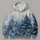 Icy Blue Winter Forest and Snowy Evergreen for Quiet Nature Escapes All-over Print Hoodie (Lightweight) - 4