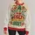 Funny Christmas Tree And Gingerbread Saying For Holiday Party Celebrations All-over Print Knitted Sweater - 1