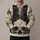 Twin Black Cats Perched on Skull for Halloween Night, Gothic Casual Wear and Autumn All-over Print Hoodie (Lightweight) - 1