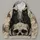 Twin Black Cats Perched on Skull for Halloween Night, Gothic Casual Wear and Autumn All-over Print Hoodie (Lightweight) - 4