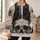 Twin Black Cats Perched on Skull for Halloween Night, Gothic Casual Wear and Autumn All-over Print Hoodie (Lightweight) - 6