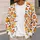 Watercolor Halloween Pumpkins and Bats for Cozy Autumn Evenings and Festive Fall Style All-over Print Knitted Cardigan - 5