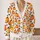 Watercolor Halloween Pumpkins and Bats for Cozy Autumn Evenings and Festive Fall Style All-over Print Knitted Cardigan - 2