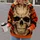 Beige Skull and Ember Flames for Halloween Nights and Autumn Outdoor Style All-over Print Hoodie (Lightweight) - 2