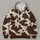 Cream And Chocolate Cowhide Spots For Casual Ranch Style Everyday Wear All-over Print Hoodie (Lightweight) - 4