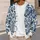 Indigo Floral And Paisley Motifs For Relaxed Everyday Layering And Creative Women All-over Print Knitted Cardigan - 5