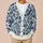 Indigo Floral And Paisley Motifs For Relaxed Everyday Layering And Creative Women All-over Print Knitted Cardigan - 6