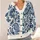 Indigo Floral And Paisley Motifs For Relaxed Everyday Layering And Creative Women All-over Print Knitted Cardigan - 4