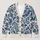 Indigo Floral And Paisley Motifs For Relaxed Everyday Layering And Creative Women All-over Print Knitted Cardigan - 1