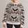 Gothic Bat Rose Heart Motifs for Halloween Parties and Dark Romantic Everyday Style All-over Print Knitted Sweater - 1