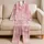 Blush Ripple Medallion Motif For Cozy Nights, Gifting, And Travel For Women And Teens Satin Pajamas Set - 5