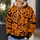 Pumpkin Orange Halloween Bats And Spiderwebs For Festive Autumn Nights All-over Print Hoodie (Lightweight) - 5
