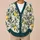 Lemon Bluebird Garden Motifs For Relaxed Summer Layering And Weekend Strolls Outdoors All-over Print Knitted Cardigan - 6