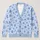 Blue Wildflower Blooms for Casual Layering and Date Nights, Plus Size Women's Style All-over Print Knitted Cardigan - 1