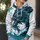 Teal Dragon Artwork for Fitness and Running, Bold Style for Mythical Creature Fans All-over Print Hoodie (Lightweight) - 5