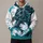Teal Dragon Artwork for Fitness and Running, Bold Style for Mythical Creature Fans All-over Print Hoodie (Lightweight) - 1