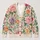 Multicolor Rose Floral Motif for Spring Vacation and Date-Night Layering, Plus Size Women All-over Print Knitted Cardigan - 1