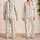 Ivory Boho Floral Summer Loungewear For Relaxed Evenings, Travel, And Gift Giving Satin Pajamas Set - 2