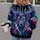 Neon Stag Antlers for Hiking, Hunting, and Bold Outdoor Style All-over Print Hoodie (Lightweight) - 2