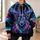 Neon Stag Antlers for Hiking, Hunting, and Bold Outdoor Style All-over Print Hoodie (Lightweight) - 6