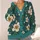 Teal Cream Floral Motif Layering Style For Beach Dates And Casual Days For Women All-over Print Knitted Cardigan - 4