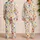 Retro Baseball And Floral Lounge Look For Summer Nights And Sports Fans Gift Idea Satin Pajamas Set - 2