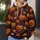 Halloween Jack-O'-Lanterns and Spiderwebs for Autumn Parties and Everyday Seasonal Wear All-over Print Hoodie (Lightweight) - 5