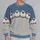 Cream Sheep Under a Blue Sky for Cozy Countryside Weekends and Casual Days All-over Print Knitted Sweater - 2