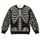Silver Skeleton Bones for Halloween Parties and Bold Dark Seasonal Streetwear Style All-over Print Knitted Sweater - 4