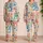 Cute Bunny Street-Art Look for Cozy Nights, Sleepovers, and Everyday Gifts for Women Satin Pajamas Set - 2