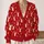 Red Deer Motif Holiday Charm for Cozy Winter Gatherings and Casual Festive Style All-over Print Knitted Cardigan - 2