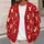 Red Deer Motif Holiday Charm for Cozy Winter Gatherings and Casual Festive Style All-over Print Knitted Cardigan - 5