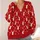 Red Deer Motif Holiday Charm for Cozy Winter Gatherings and Casual Festive Style All-over Print Knitted Cardigan - 4